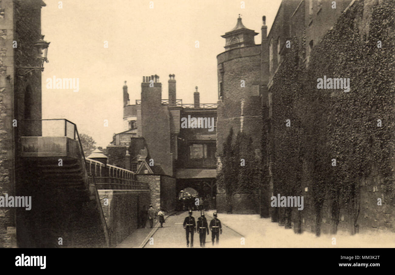 Inner Ward at the Tower of London. 1910 Stock Photo