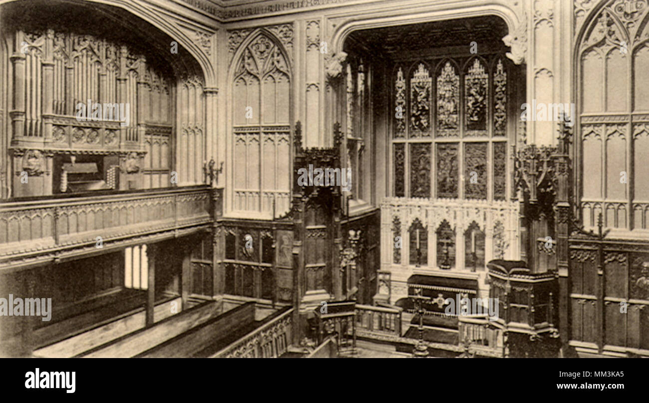 Private Chapel at Castle. Windsor. 1910 Stock Photo