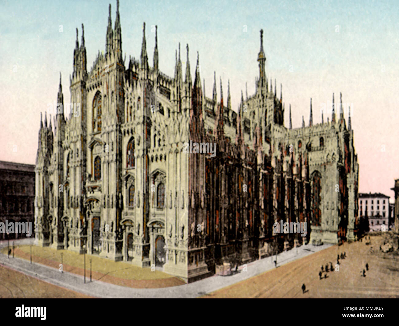 Catheral. Milan. 1902 Stock Photo