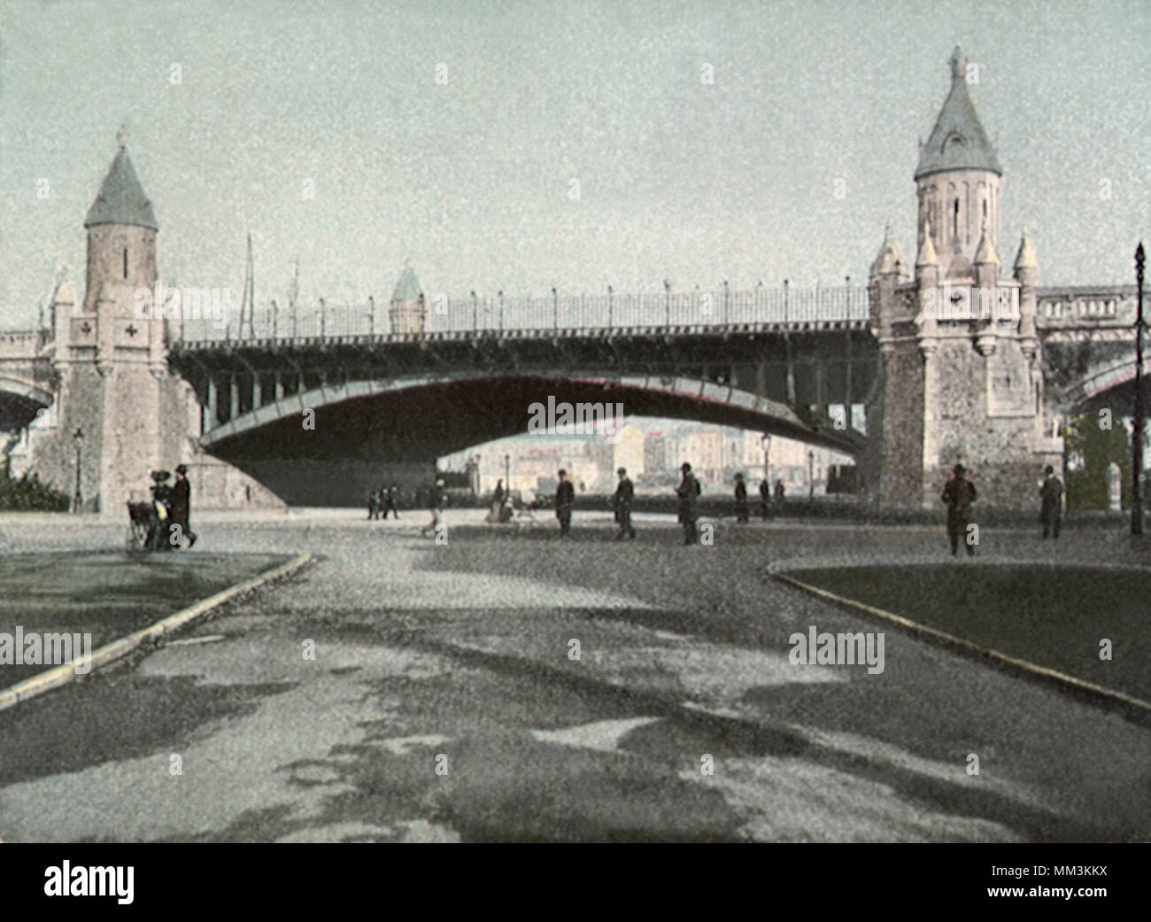 Leopold Bridge. Antwerp.1905 Stock Photo