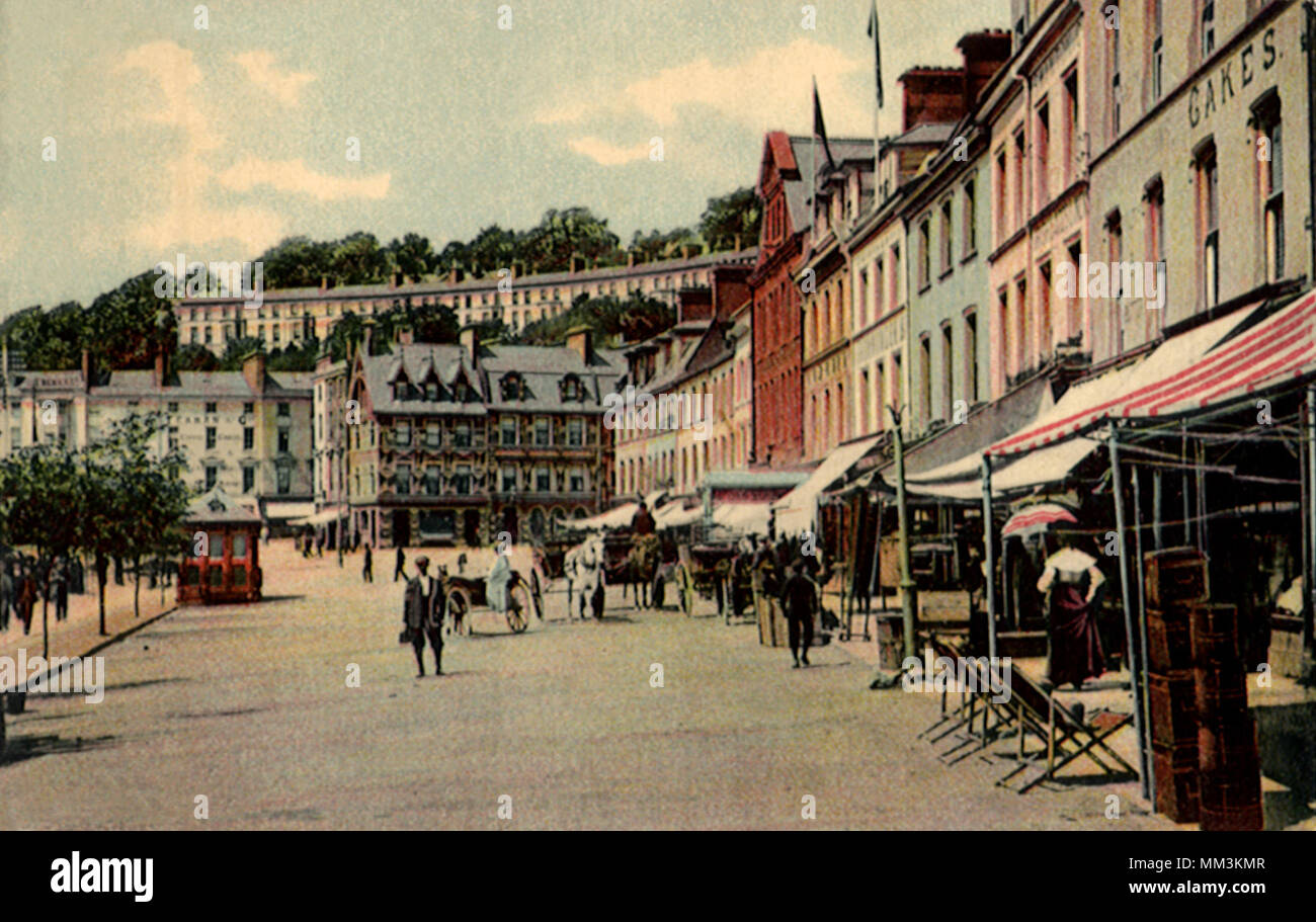 West Beach Crescent. Queenstown. 1910 Stock Photo
