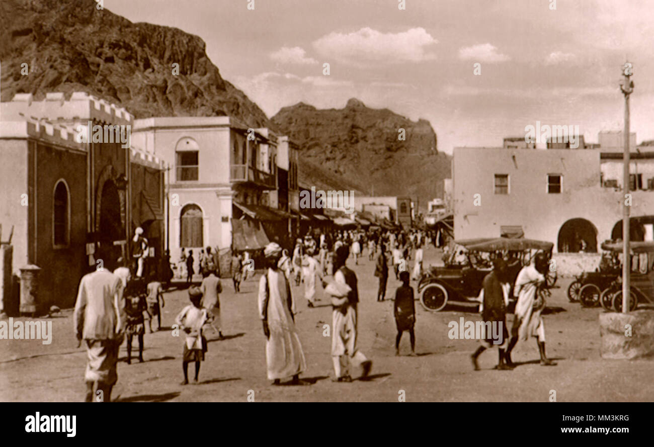 Main Street. Aden. 1930 Stock Photo Alamy
