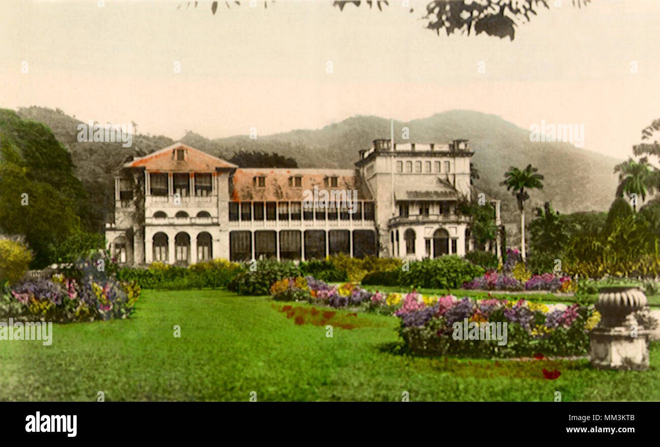 Governor's Residence. Trinidad. 1930 Stock Photo