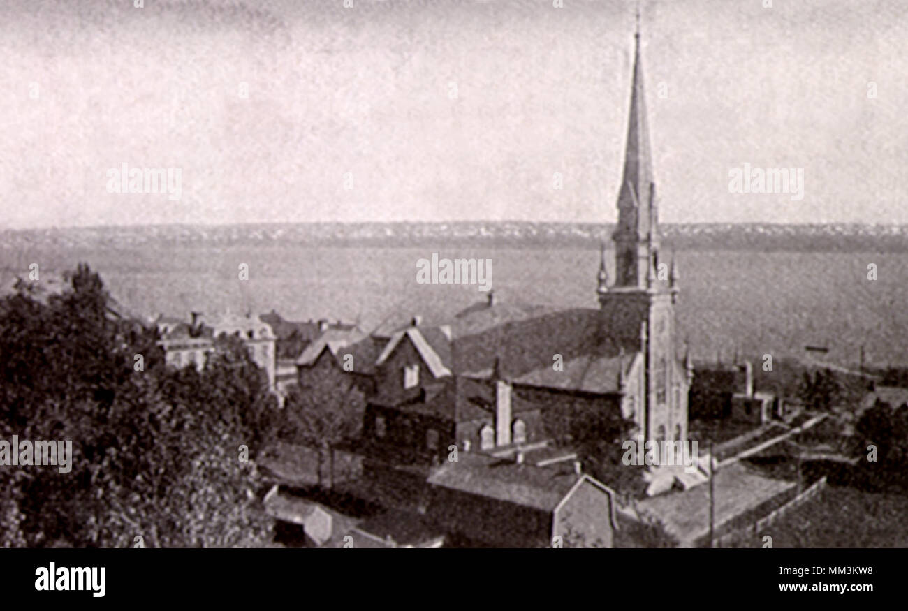 Saint Gregoire Parish Church. Quebec. 1920 Stock Photo