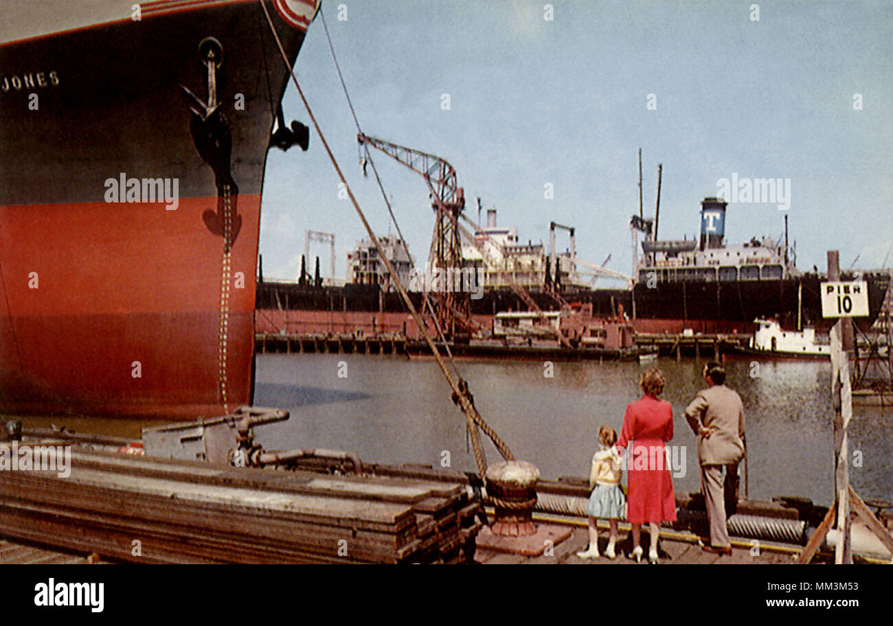 Ship Building & Dry Dock Company. Newport News. 1958 Stock Photo