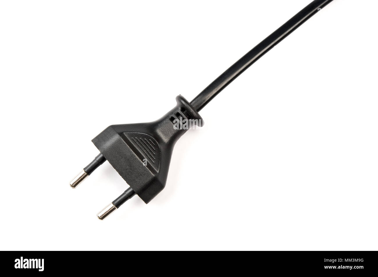 Electric cord with plug on white background Stock Photo Alamy