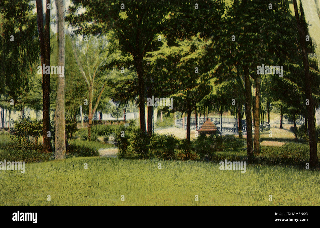 Park. Sharon Springs. 1907 Stock Photo Alamy