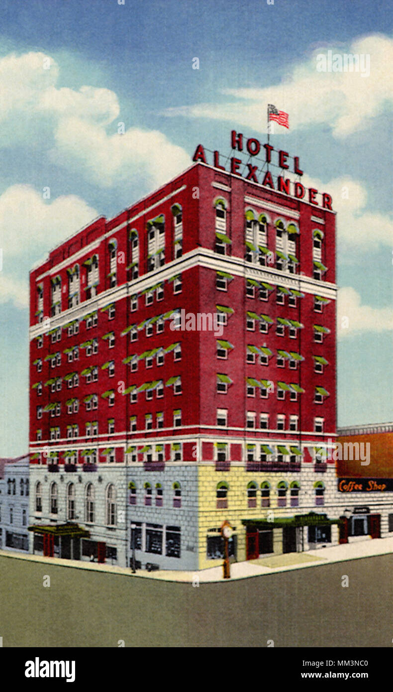 Hotel Alexander. Hagerstown. 1935 Stock Photo