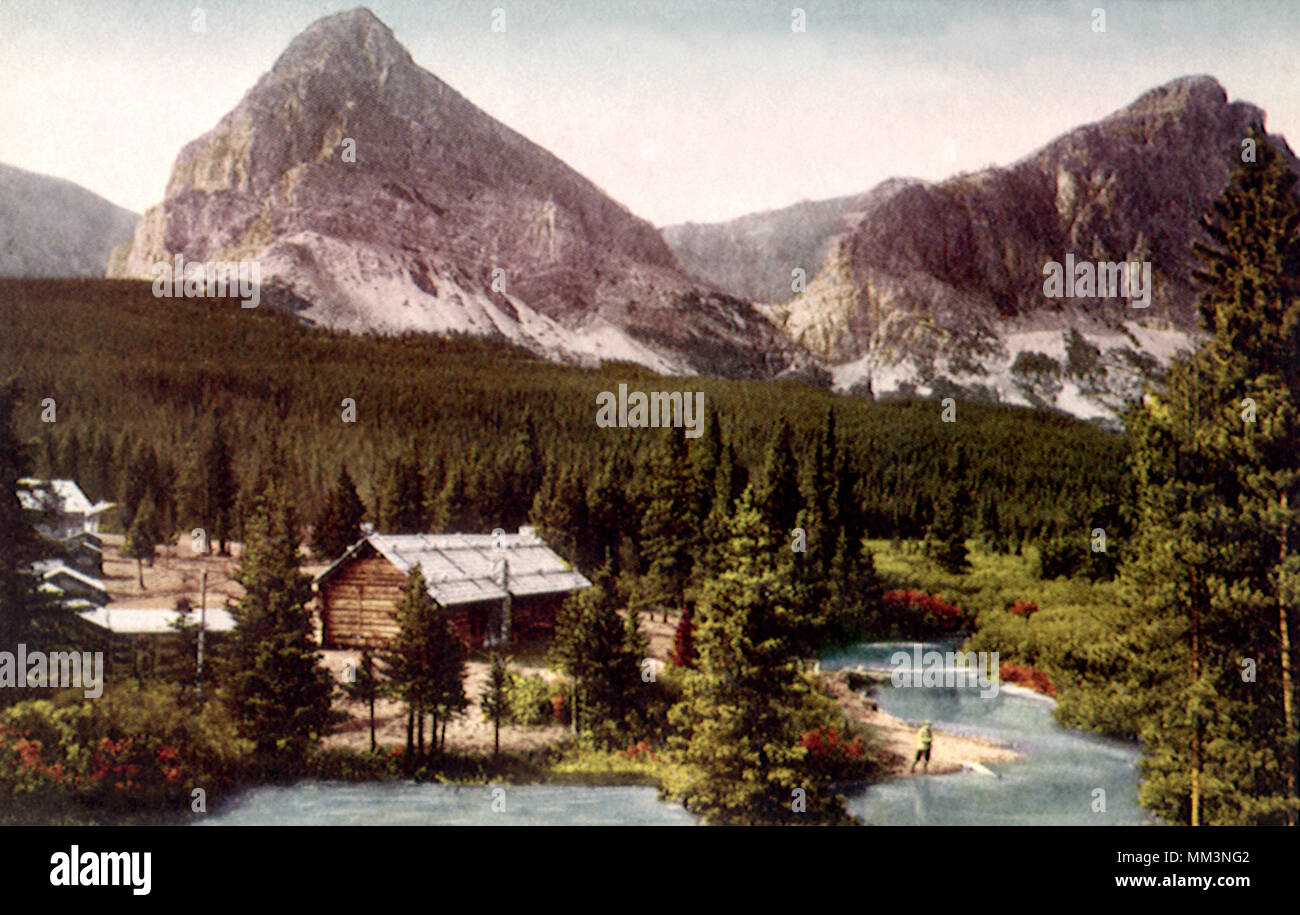 Cut Bank Camp. Glacier National Park. 1910 Stock Photo Alamy