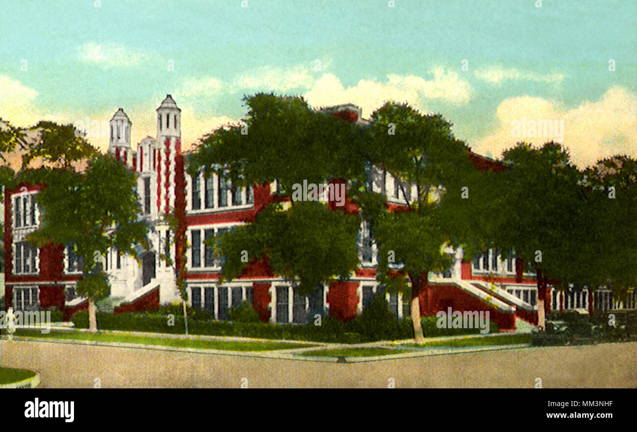 High School. El Reno. 1920 Stock Photo - Alamy