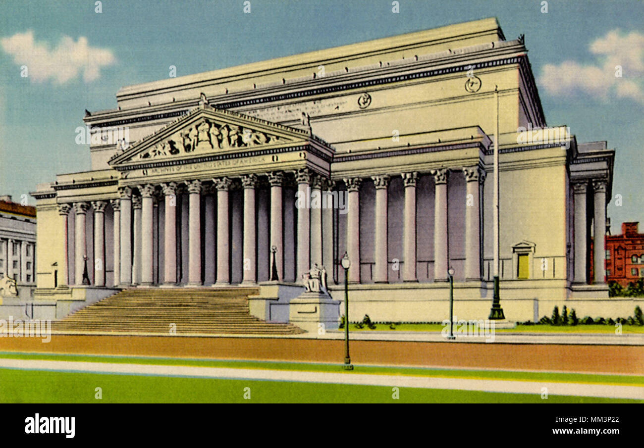 National Archives. Washington DC. 1935 Stock Photo