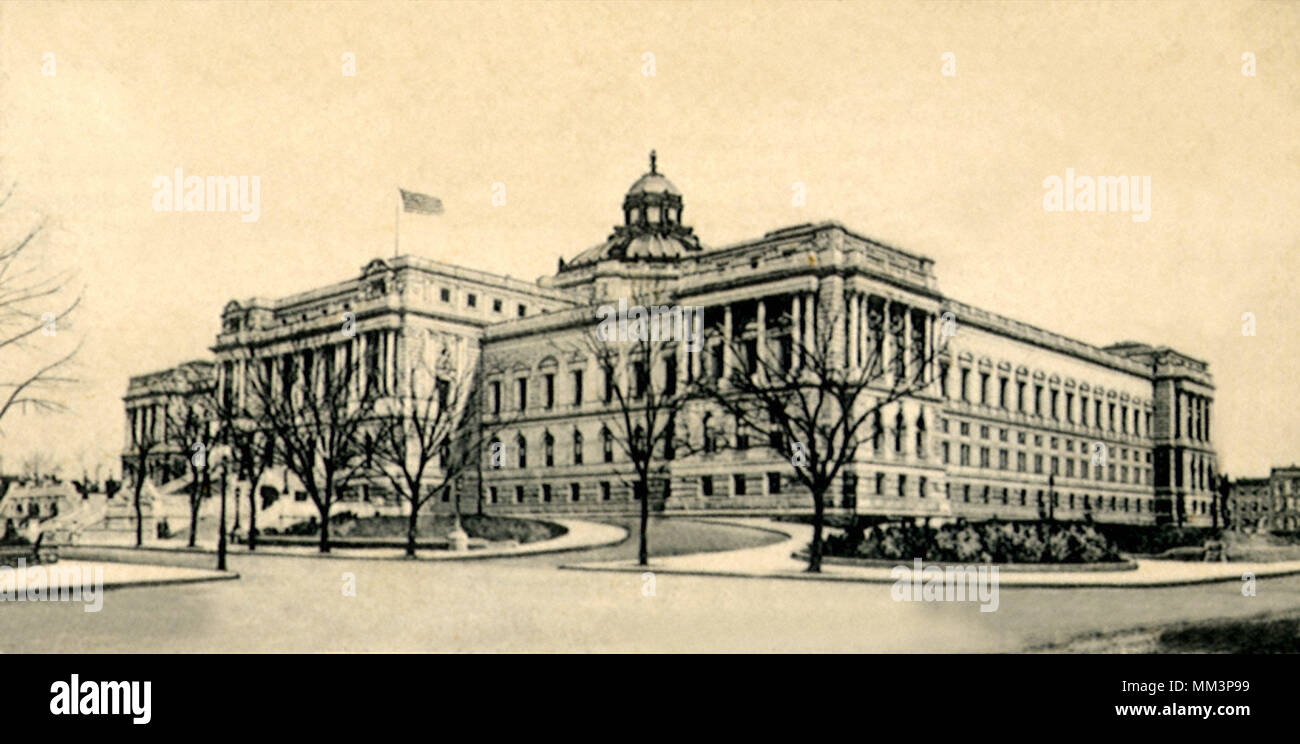 Library of Congress. Washington DC.1905 Stock Photo