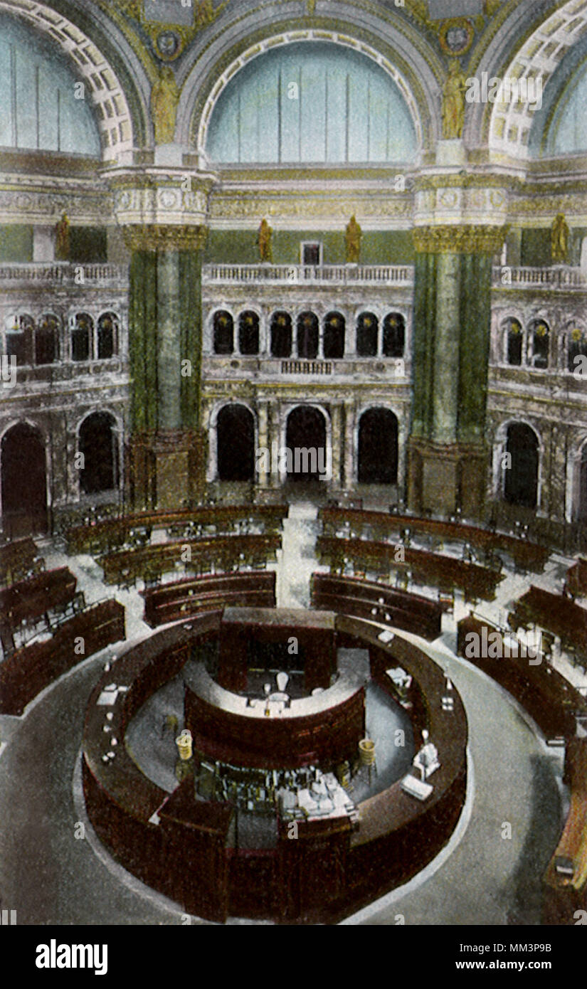 Congressional Library. Washington DC. 1909 Stock Photo