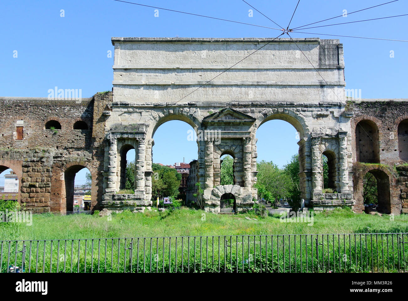 Porta Maggiore, East Gate to the city of Ancient Rome, Italy Stock Photo -  Alamy