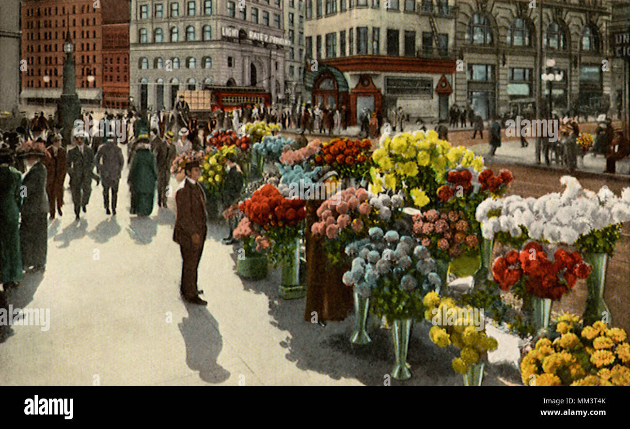 Flower Vendors. San Francisco. 1923 Stock Photo Alamy