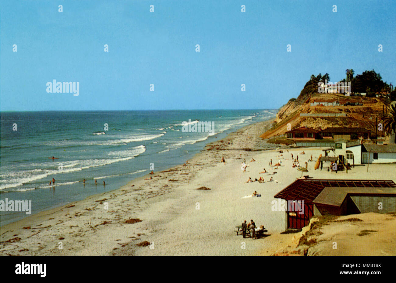 Moonlight Beach State Park Encinitas 1963 Stock Photo