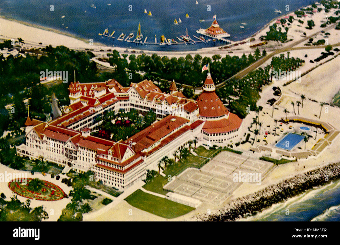 Hotel del Coronado. Coronado. 1950 Stock Photo