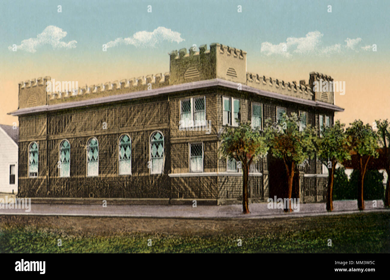 First Baptist Church. Modesto. 1910 Stock Photo