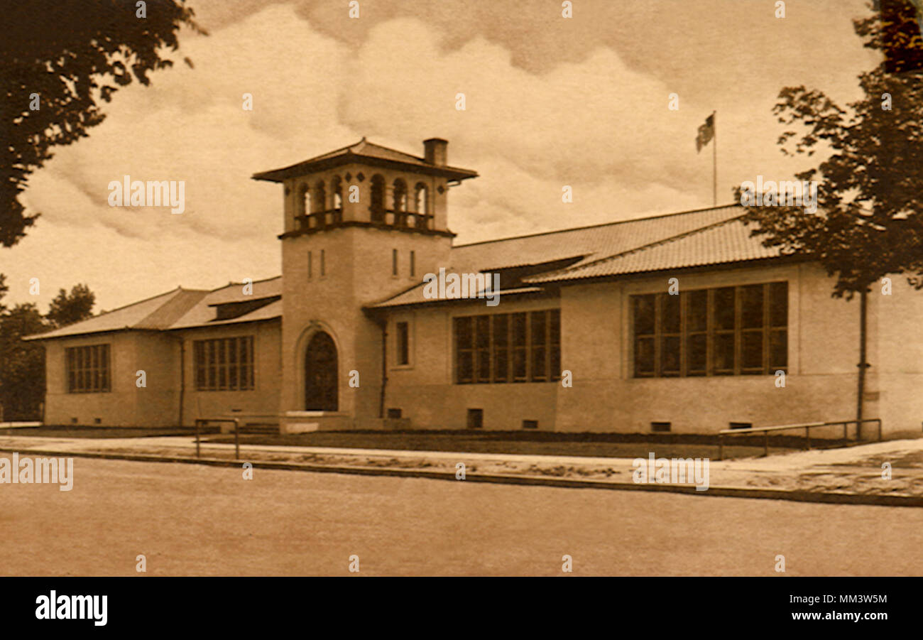 H Street Grammer School. Modesto. 1921 Stock Photo