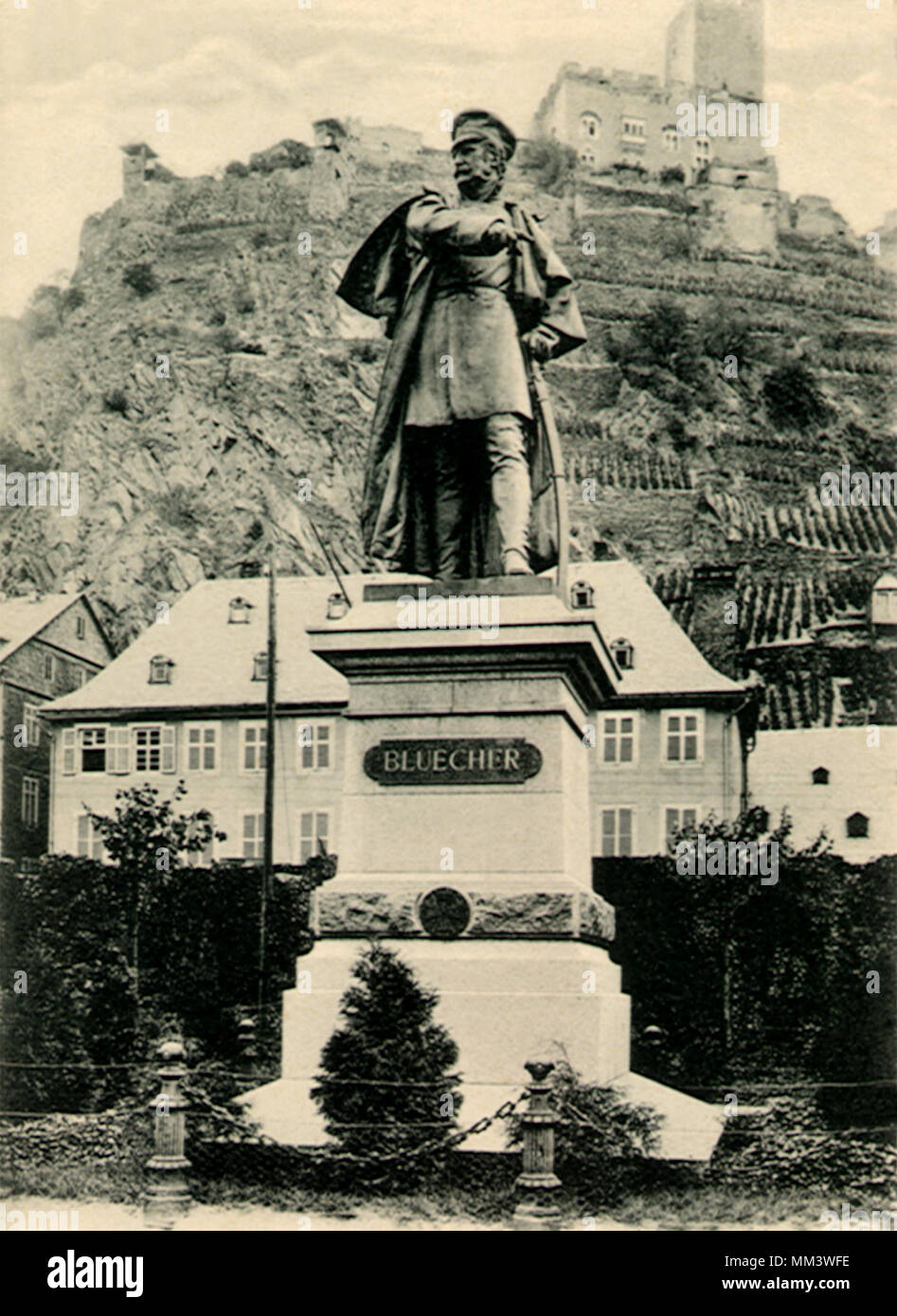 Caub Blücher Monument. Caub. 1930 Stock Photo - Alamy