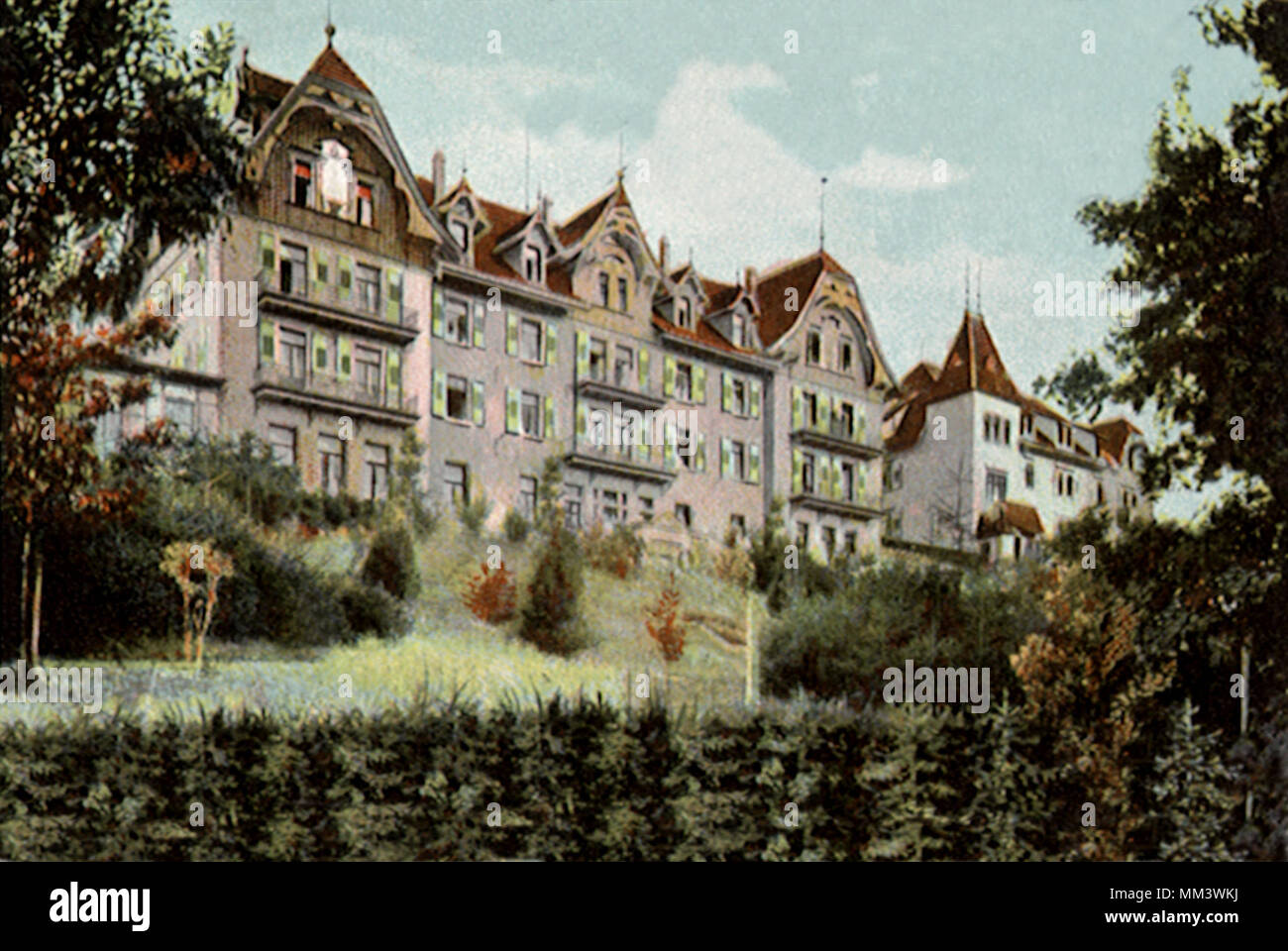 View of Health Resort. Freudenstadt.1905 Stock Photo