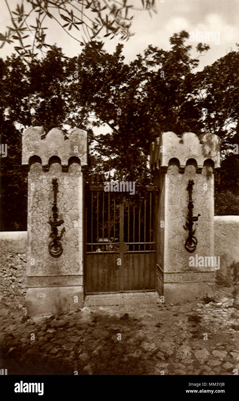Gates at Villa. Capri. 1960 Stock Photo