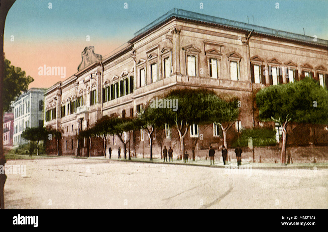 Provincial Plaza. Caltanisetta. 1910 Stock Photo