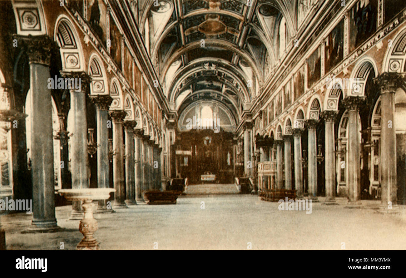 Interior of Dome. Capua. 1931 Stock Photo