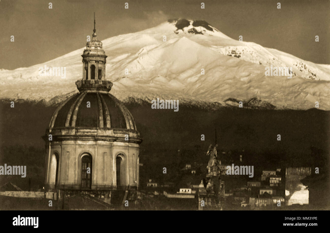 The Etna. Catania. 1925 Stock Photo