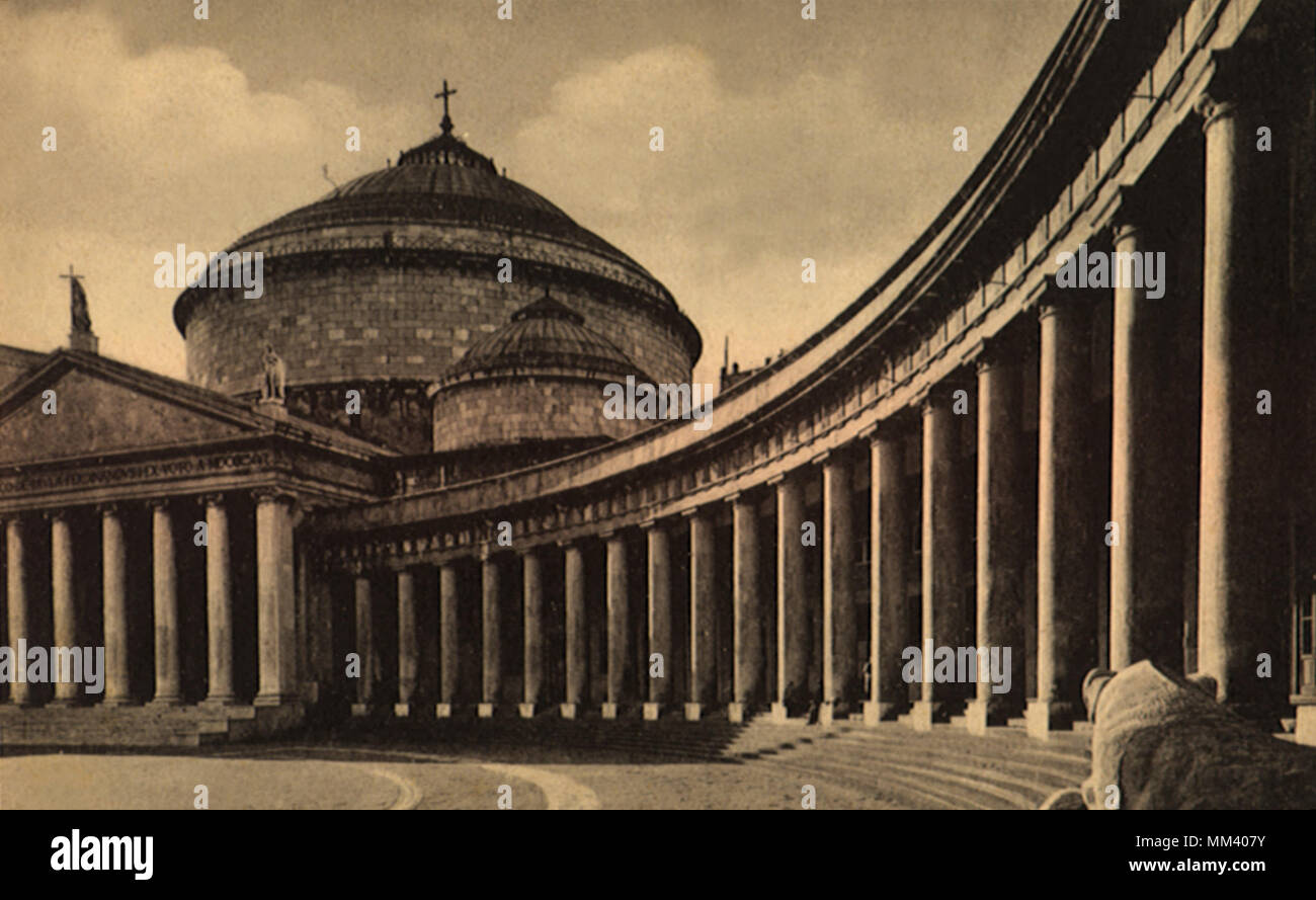 Cupola of San Francesco. Naples. 1930 Stock Photo
