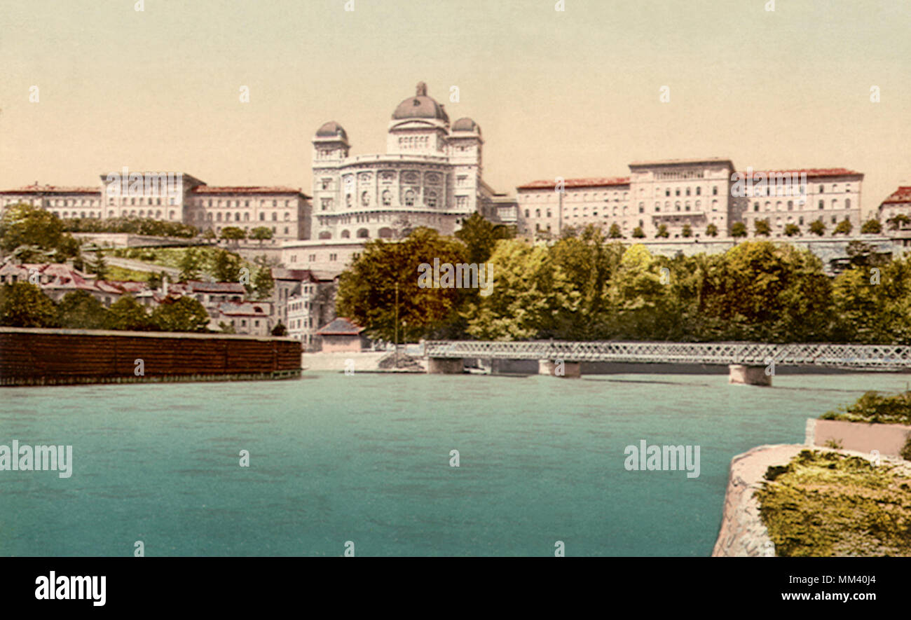 Federal Palace. Bern. 1910 Stock Photo
