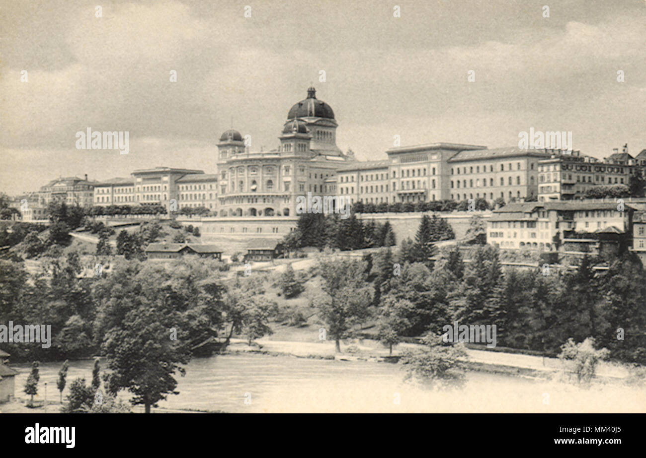 Federal Palace. Bern. 1910 Stock Photo