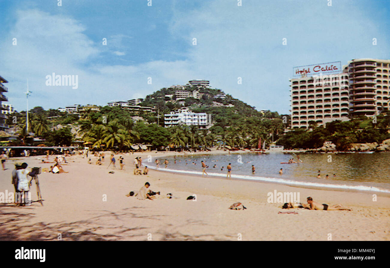 Hotel Caleta and Beach. Acapulco. 1960 Stock Photo - Alamy