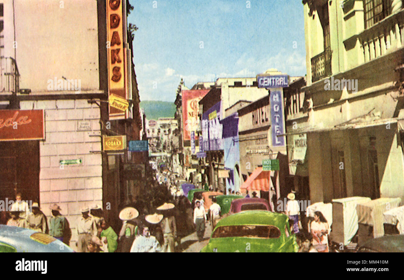 Guerrero Street. Cuernavaca. 1950 Stock Photo