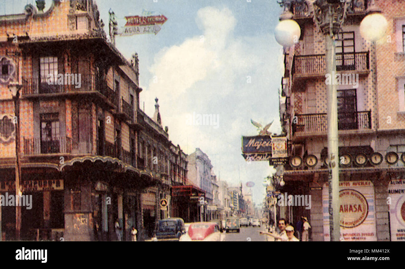 Reform Avenue. Puebla. 1960 Stock Photo