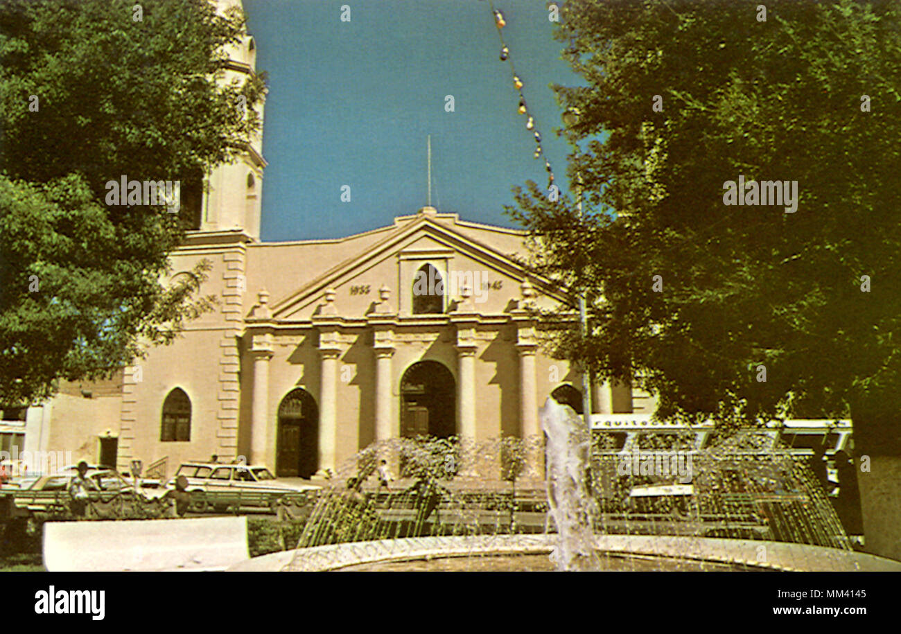 Cathedral at the Square. Matamoros. 1960 Stock Photo