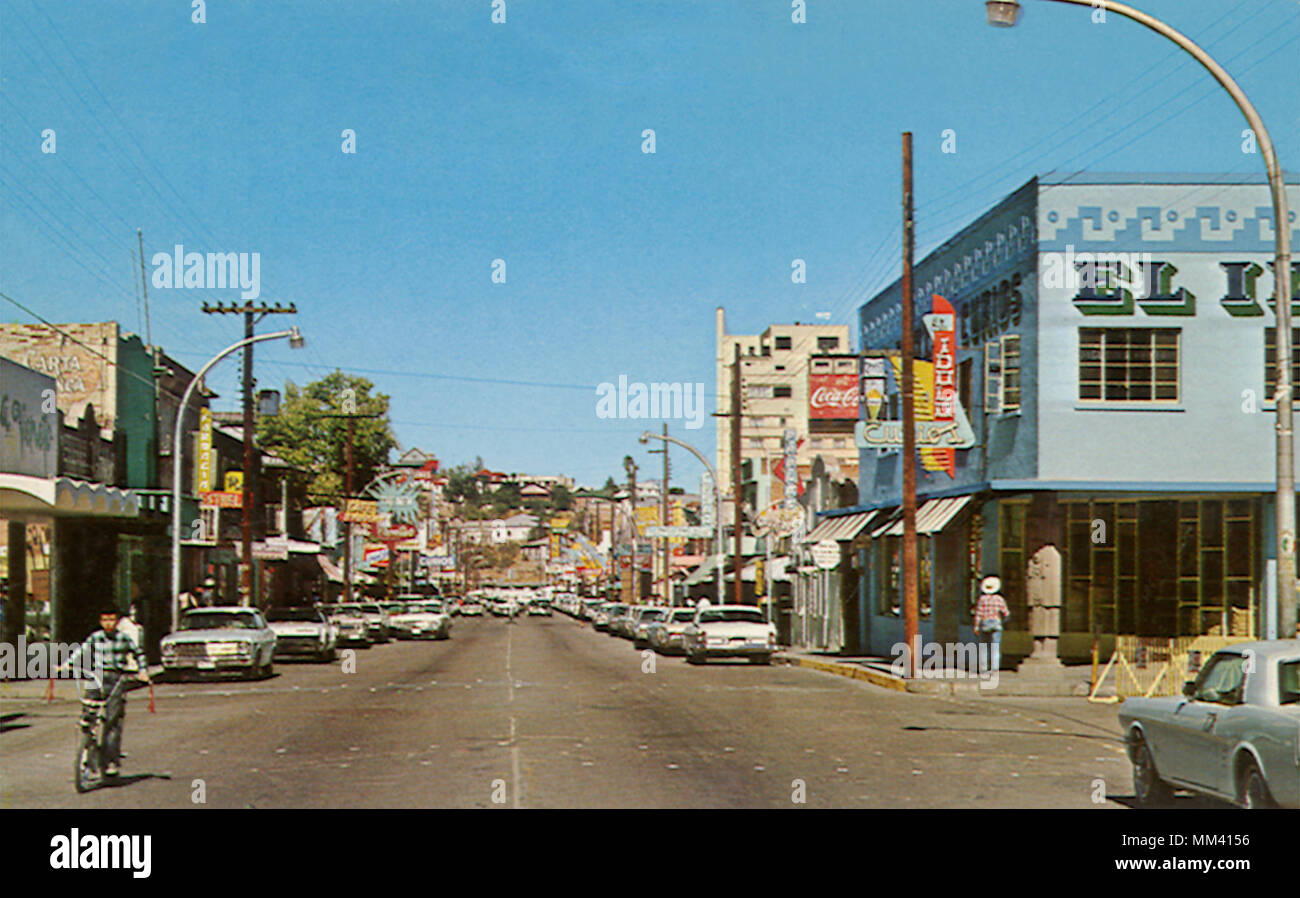 Obregon Avenue. Nogales. 1970 Stock Photo