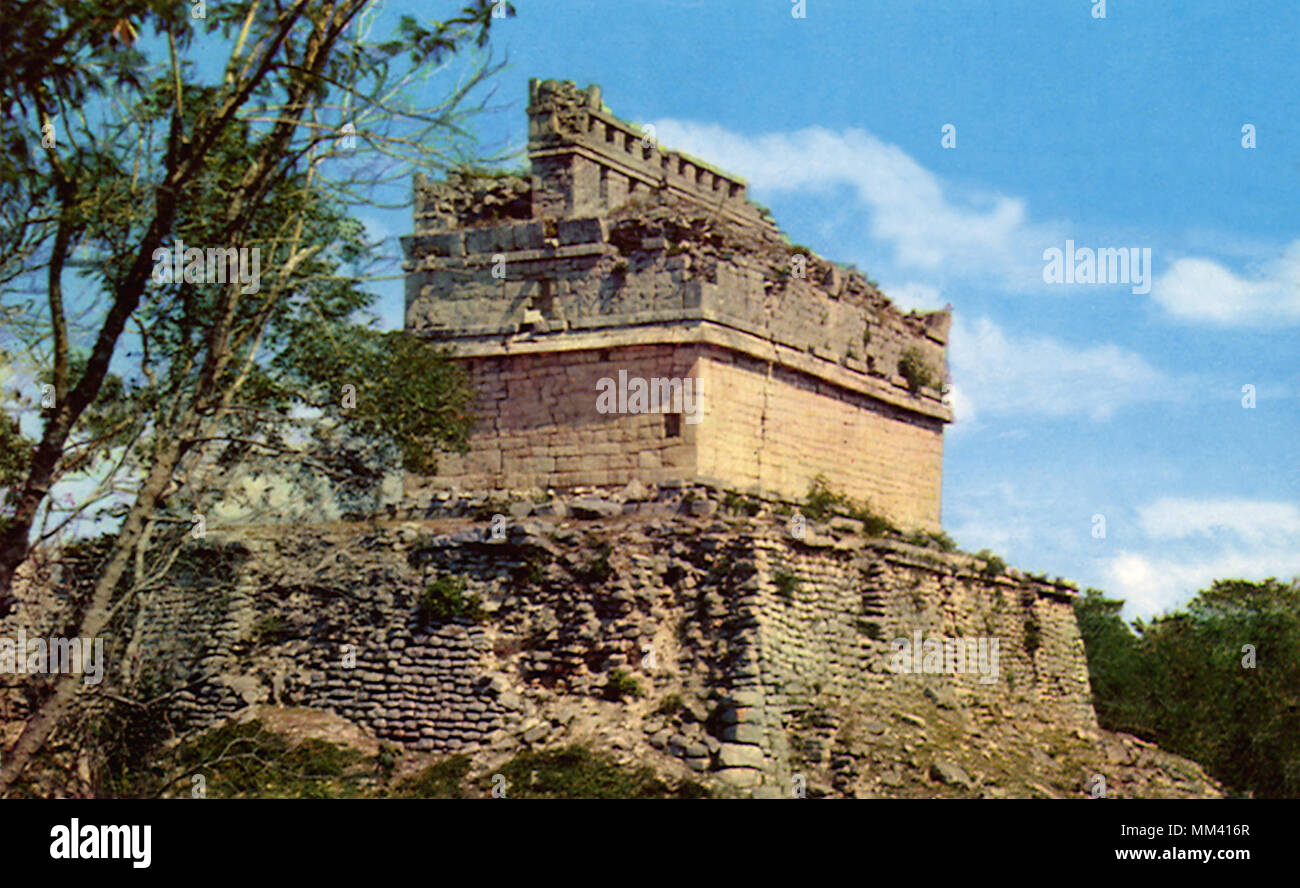 Mayan Ruins. Chichen Itza. 1960 Stock Photo