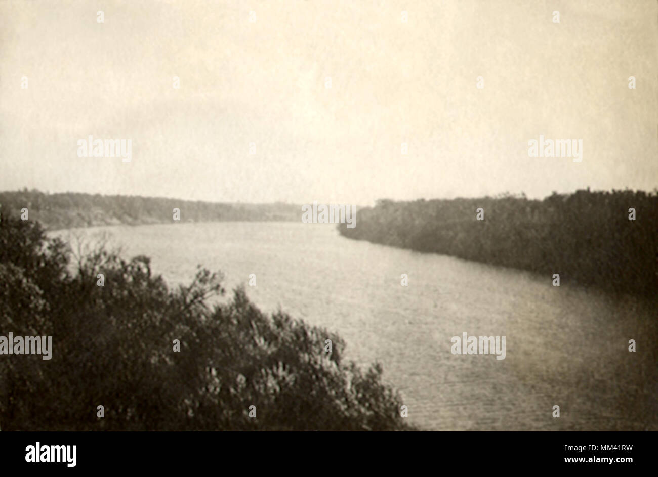 View of Mississippi River. Saint Cloud. 1927 Stock Photo Alamy