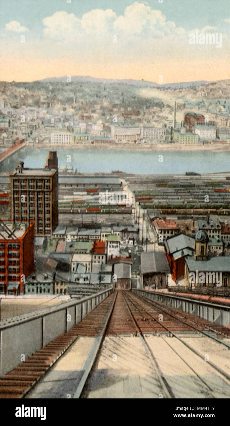 Penn Incline. Pittsburgh. 1919 Stock Photo