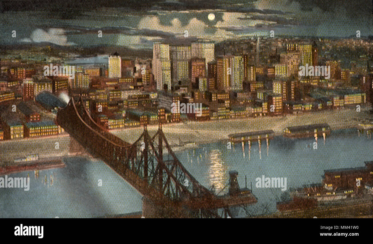 View of Pittsburgh. 1919 Stock Photo