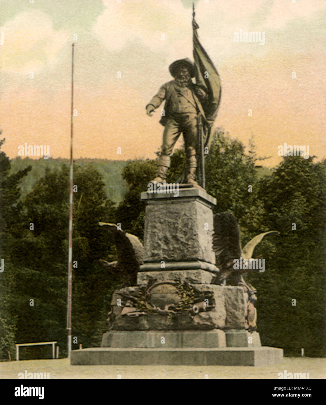 Monument at Mountain. Andreas Hofer. 1910 Stock Photo