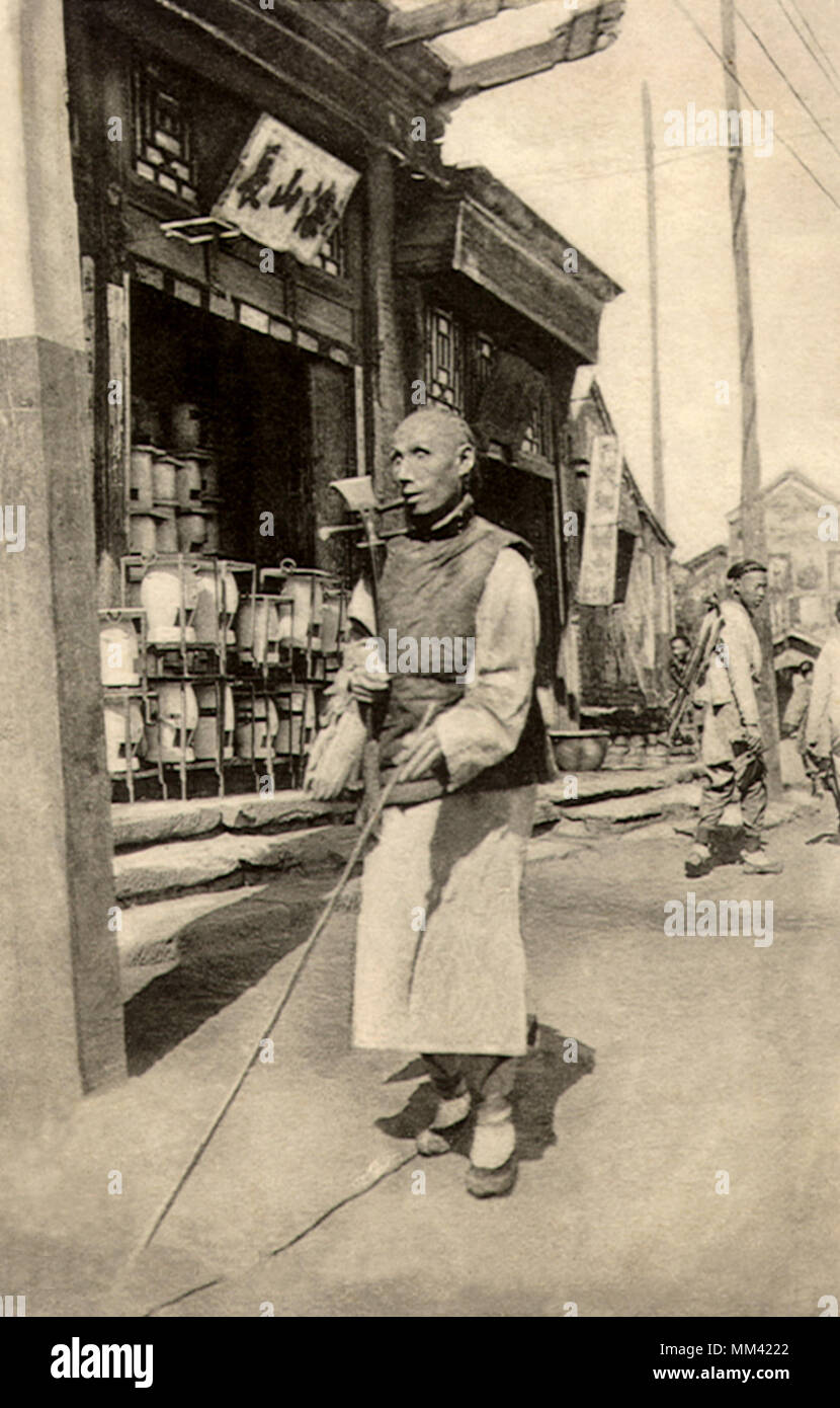 Blind Chinese Man. Peking. 1913 Stock Photo