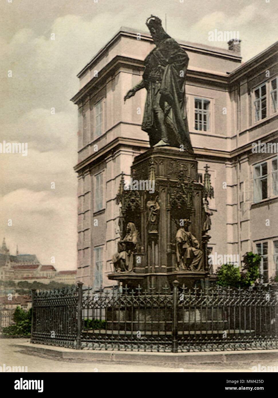 Karl IV Monument. Prague. 1910 Stock Photo