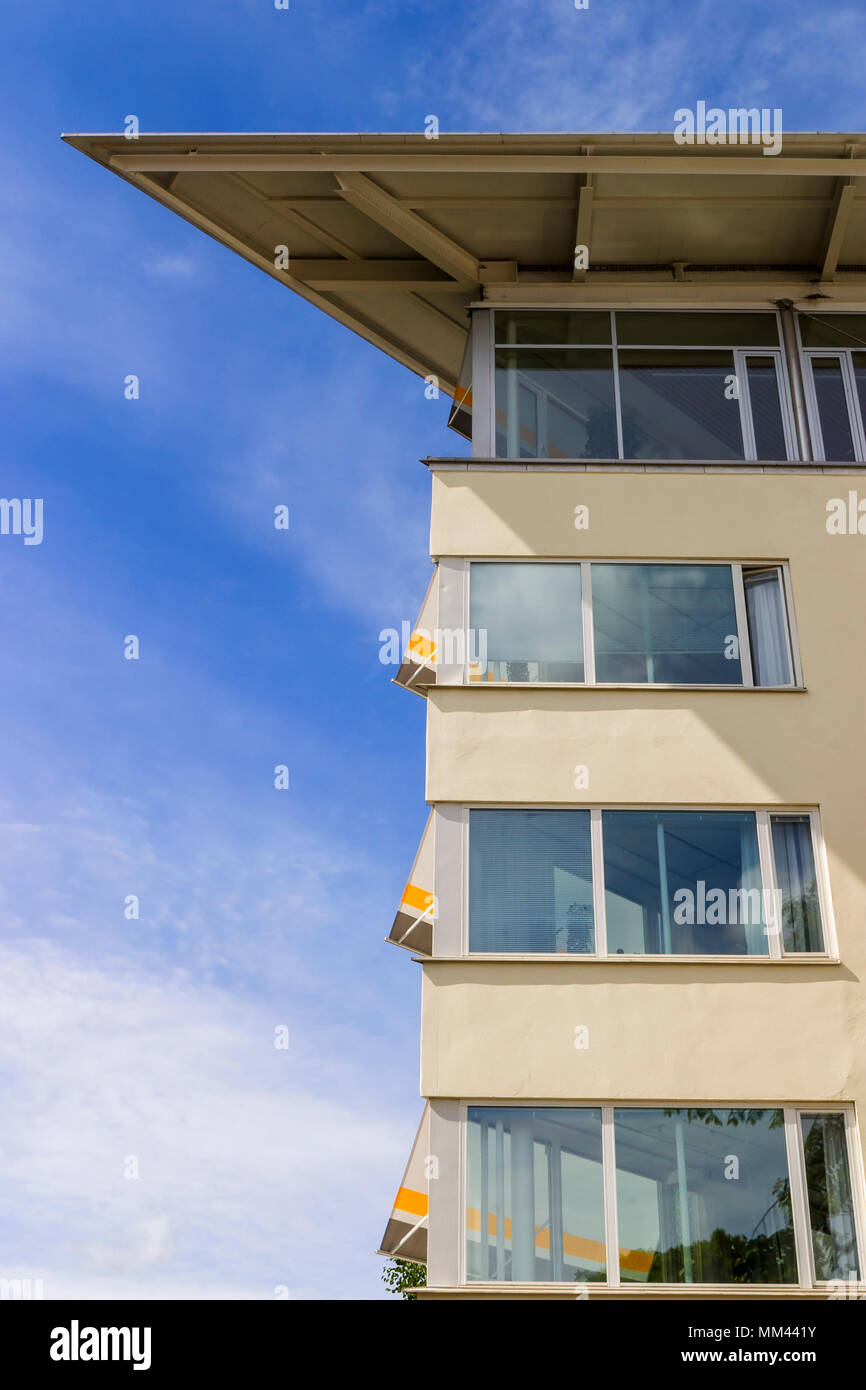 Modern residential building with a blue sky Stock Photo - Alamy