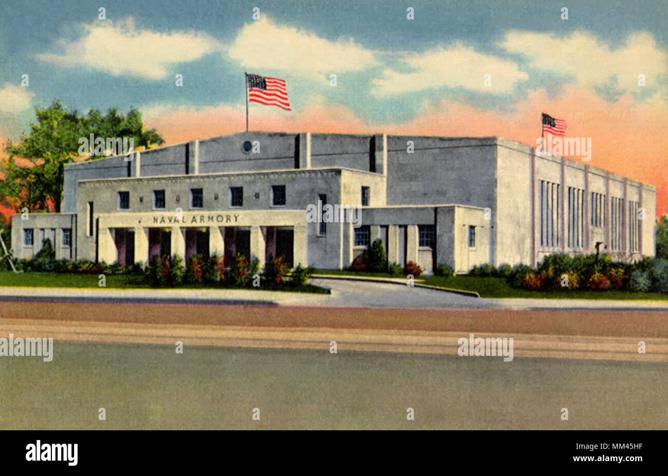 Naval Armory. Detroit. 1940 Stock Photo Alamy