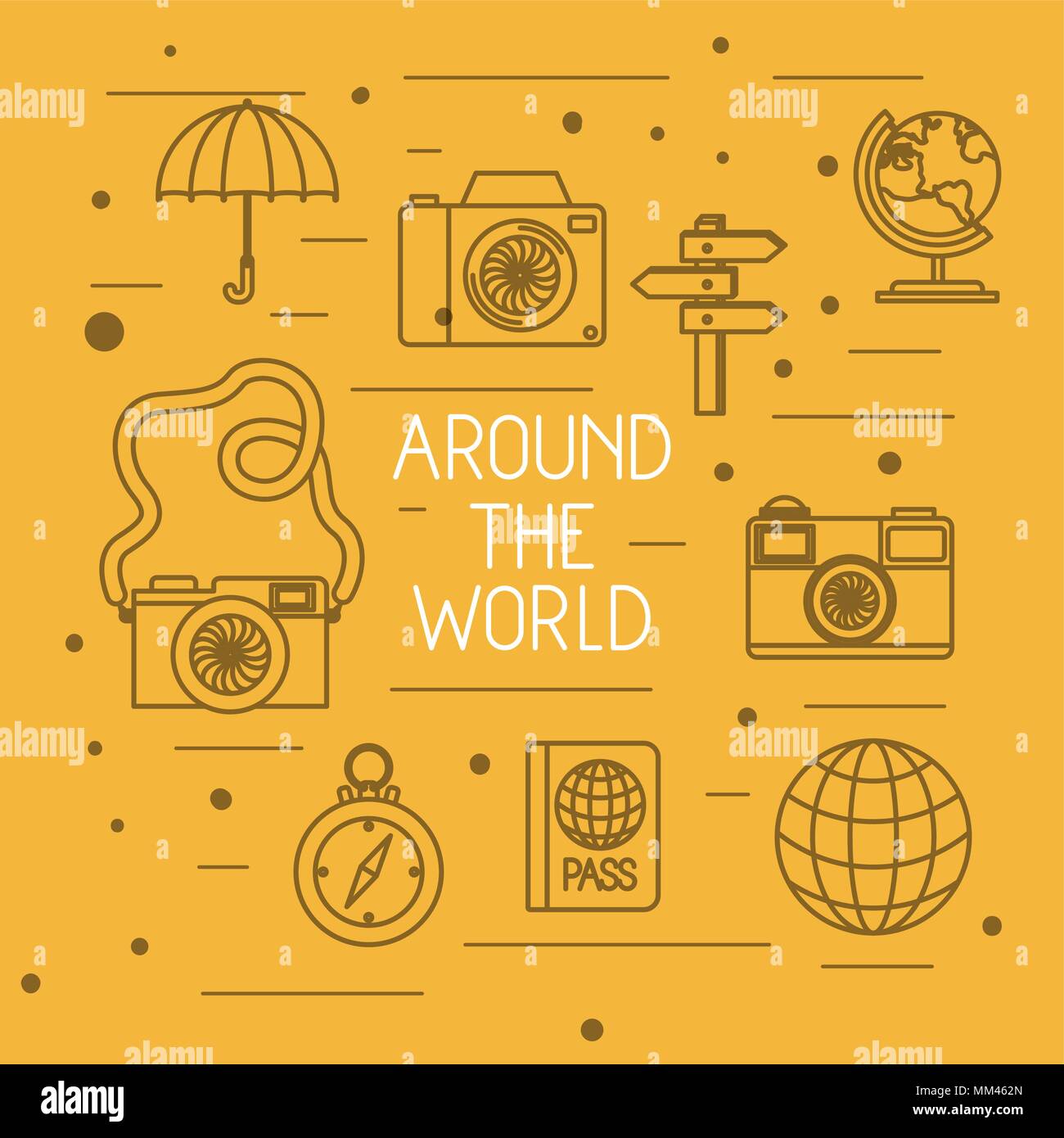 travel around the world set icons Stock Vector Image & Art - Alamy