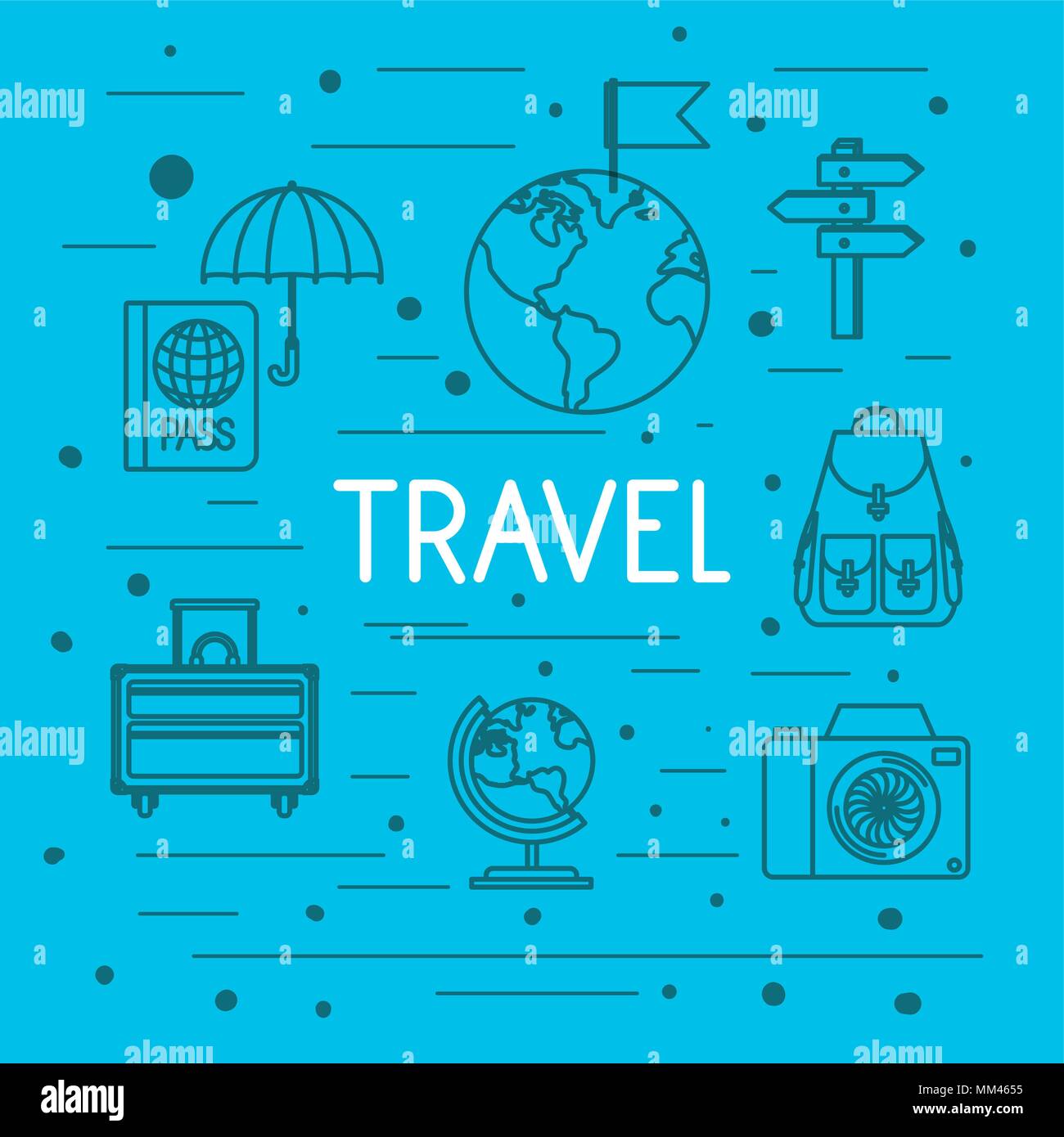 travel around the world set icons Stock Vector Image & Art - Alamy