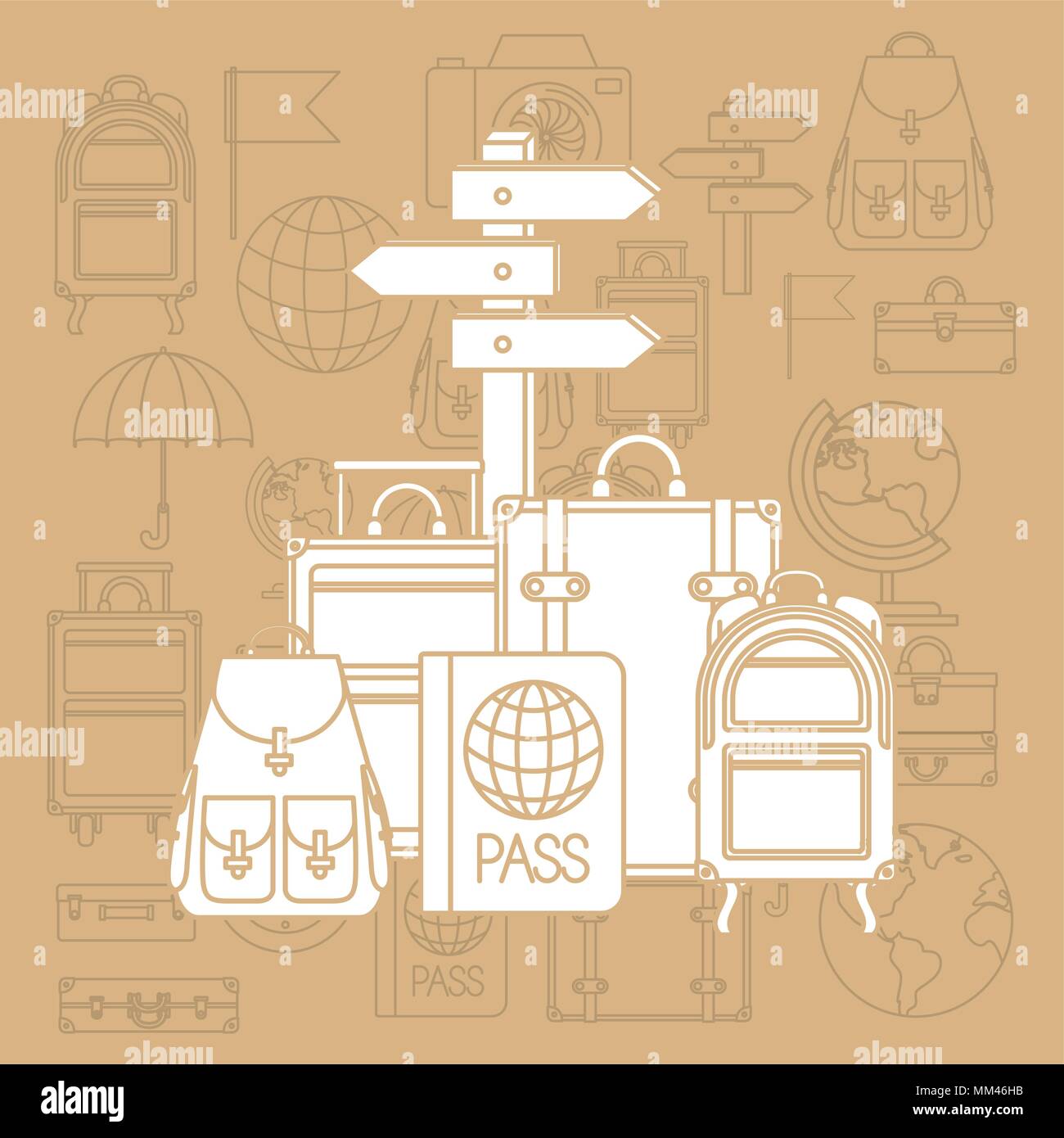 travel around the world set icons Stock Vector Image & Art - Alamy