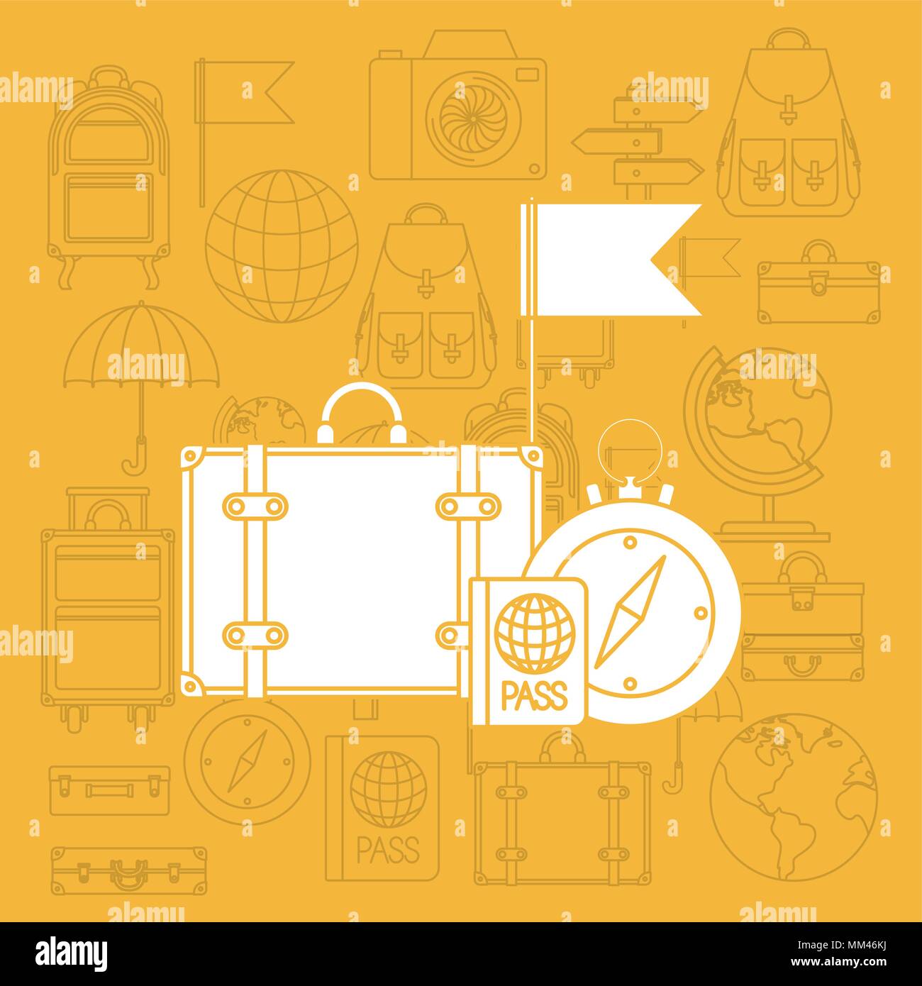 travel around the world set icons Stock Vector Image & Art - Alamy